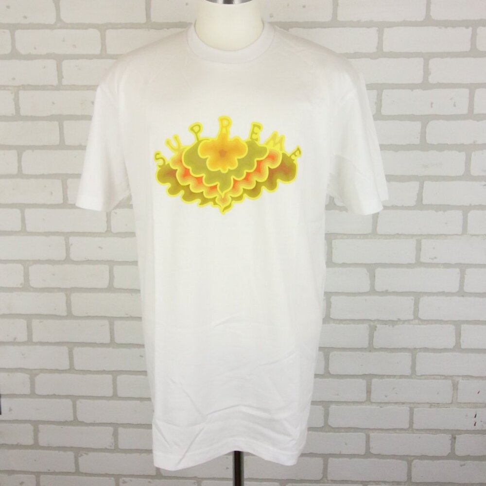 Supreme Cloud Tee T-Shirt Large White SS19 2019 Open Bag for Measurements